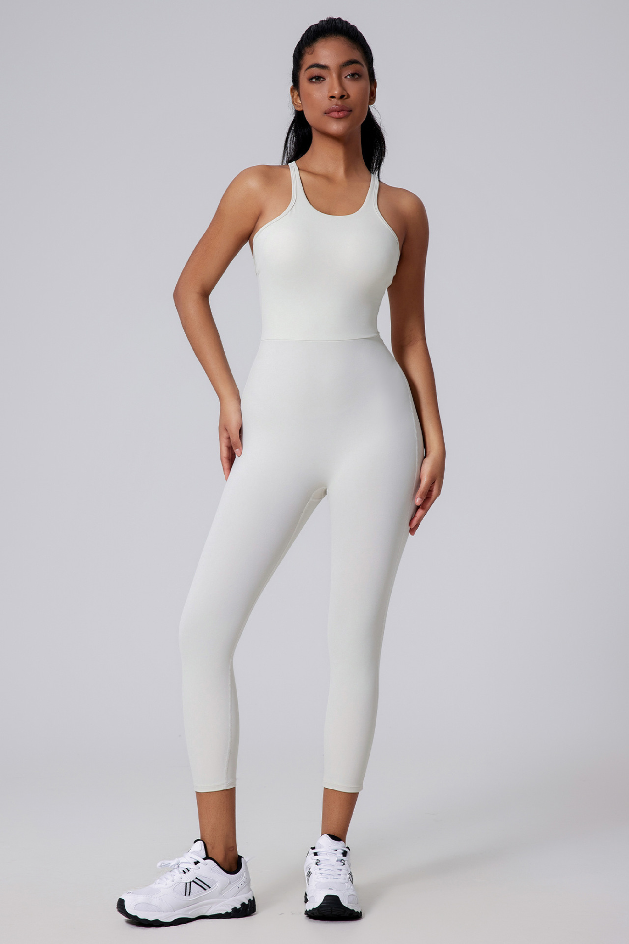 V Back Bare Yoga Jumpsuit