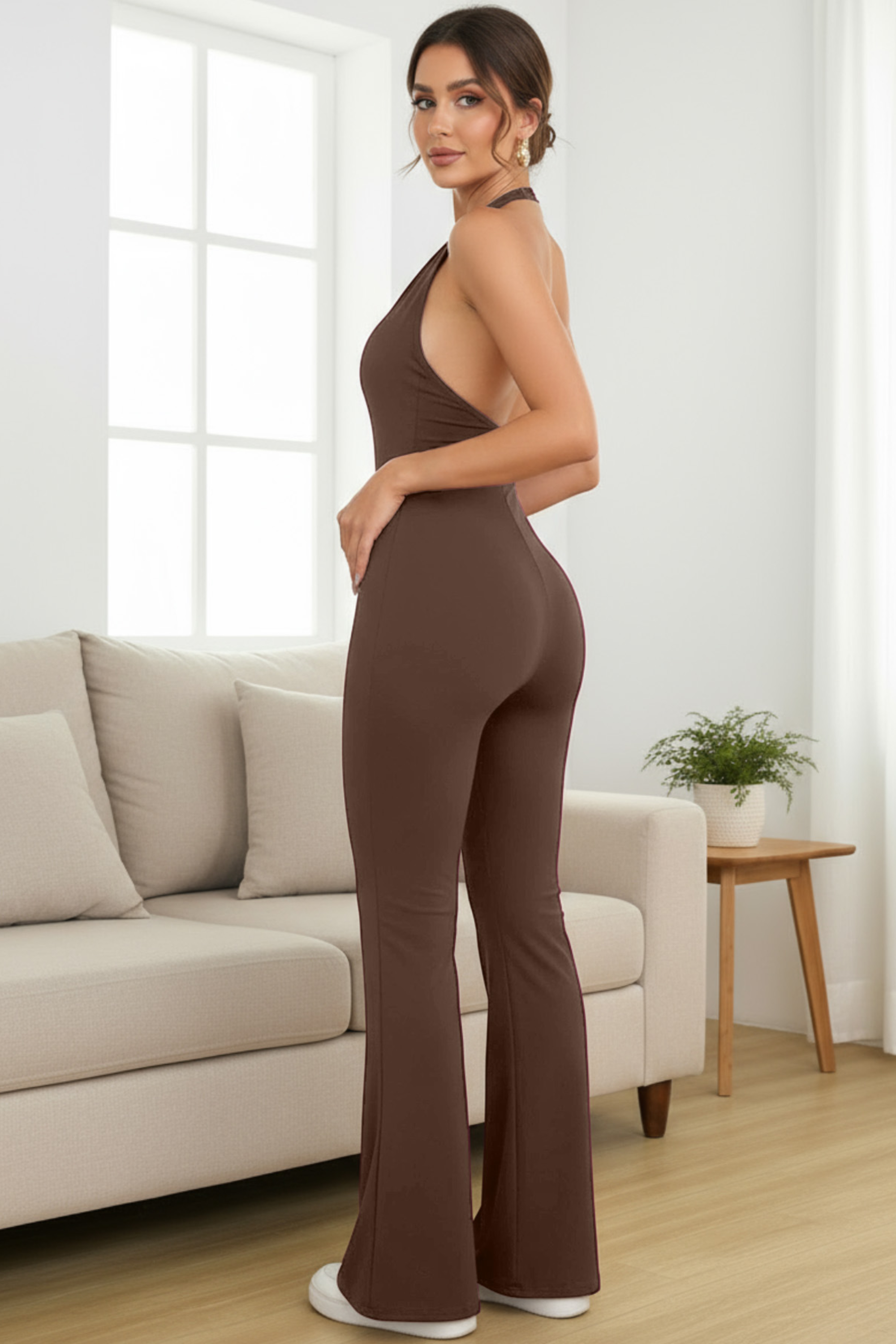 Halter Flared Jumpsuit