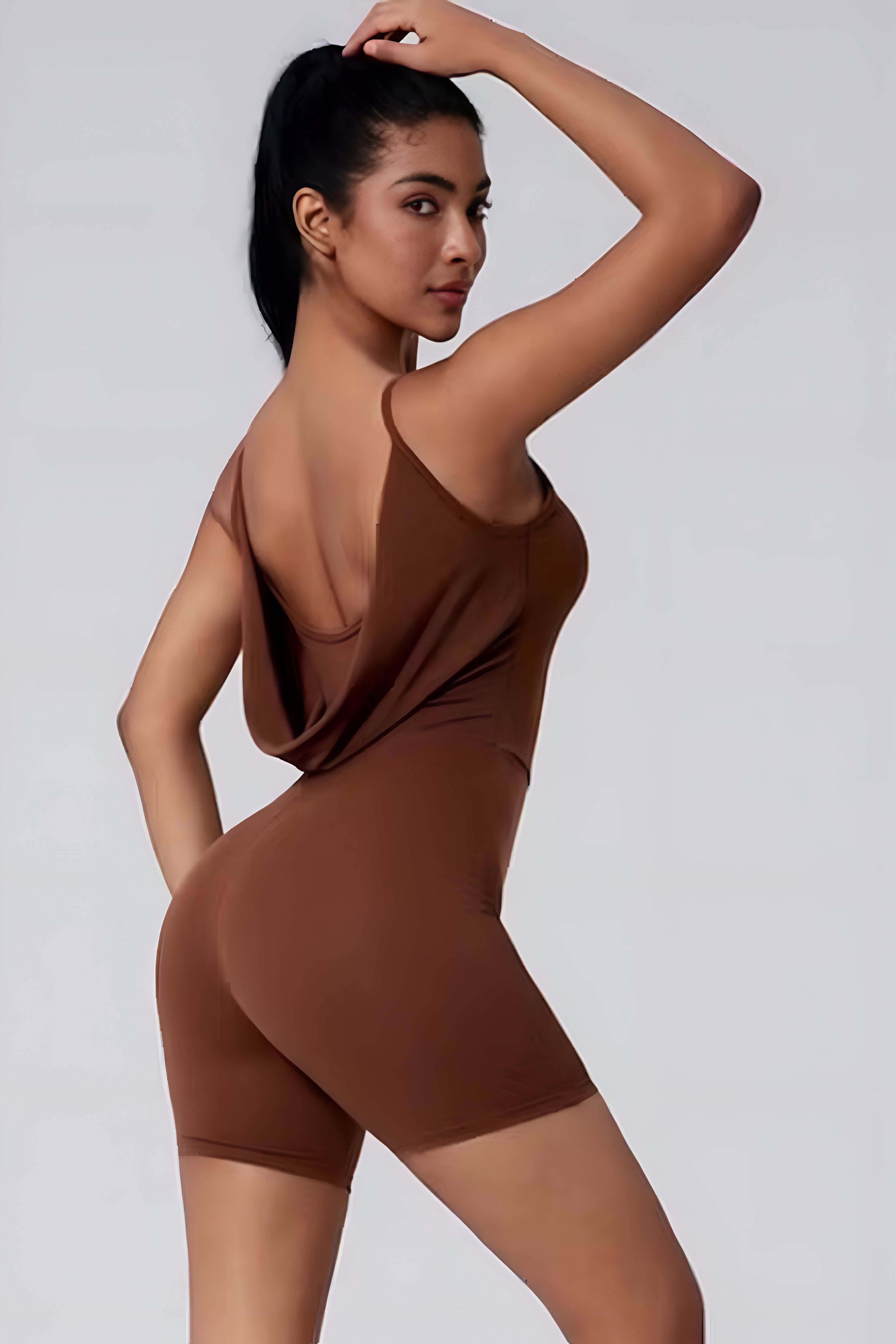 U Neck Sculpt Jumpsuit