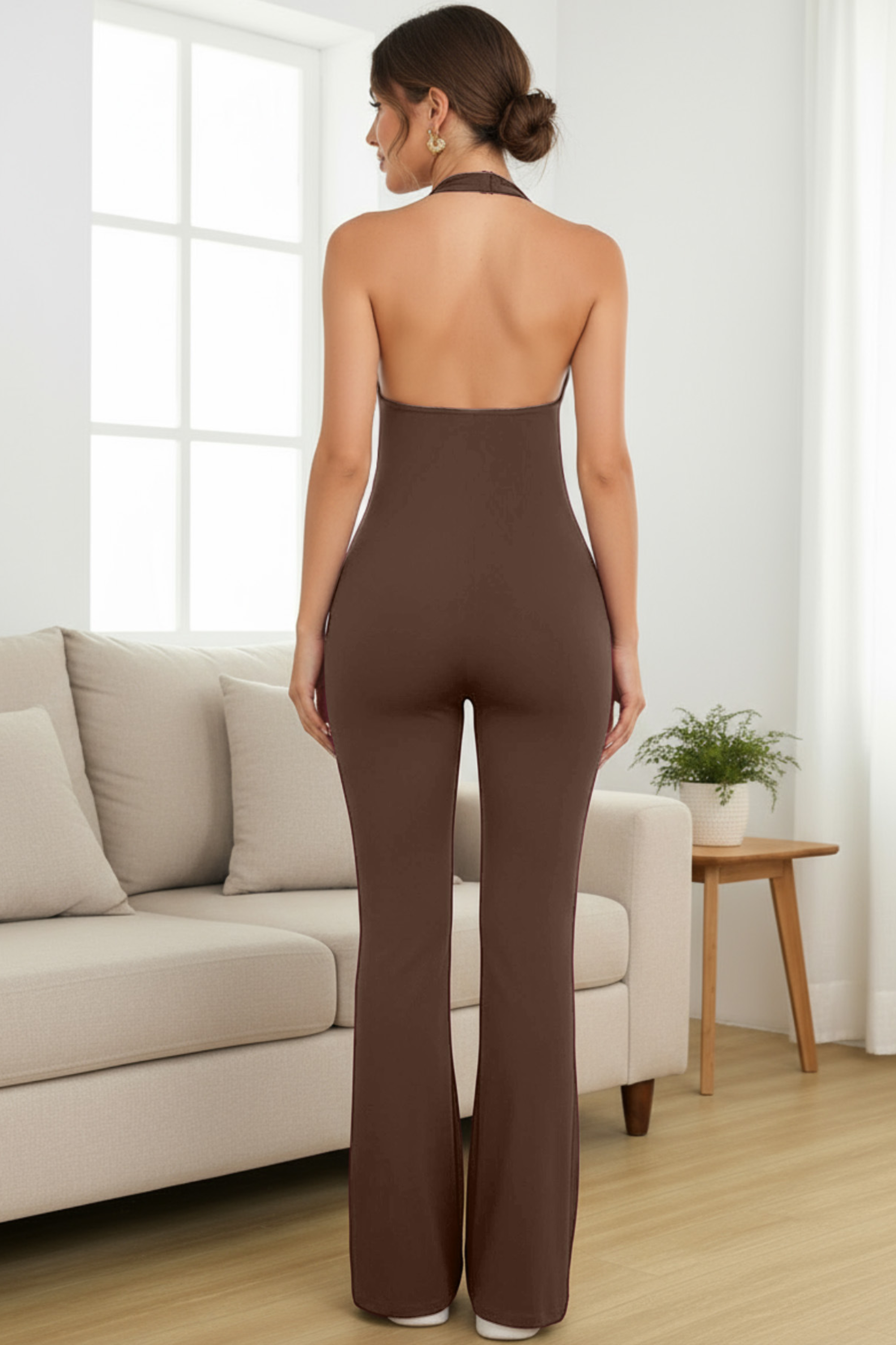 Halter Flared Jumpsuit