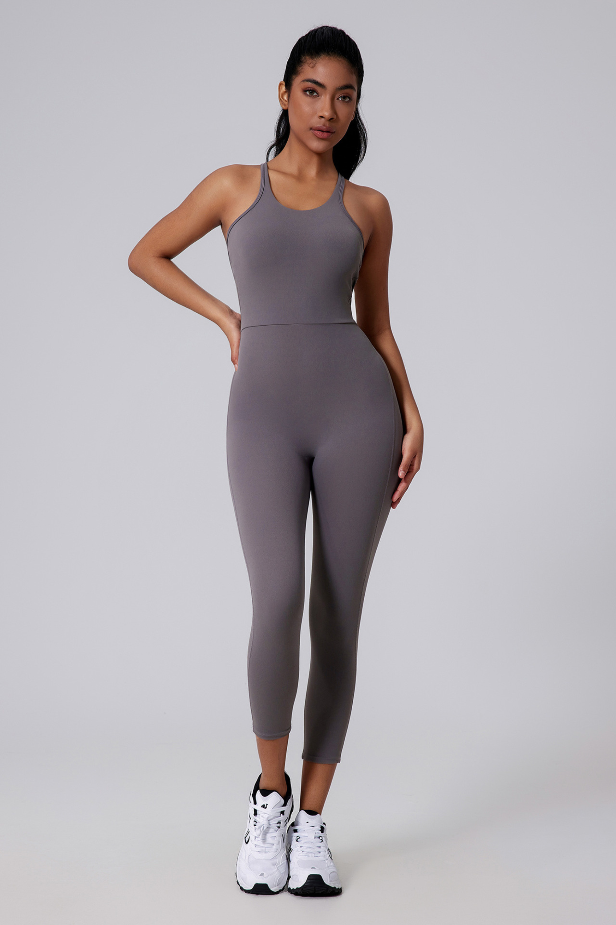V Back Bare Yoga Jumpsuit