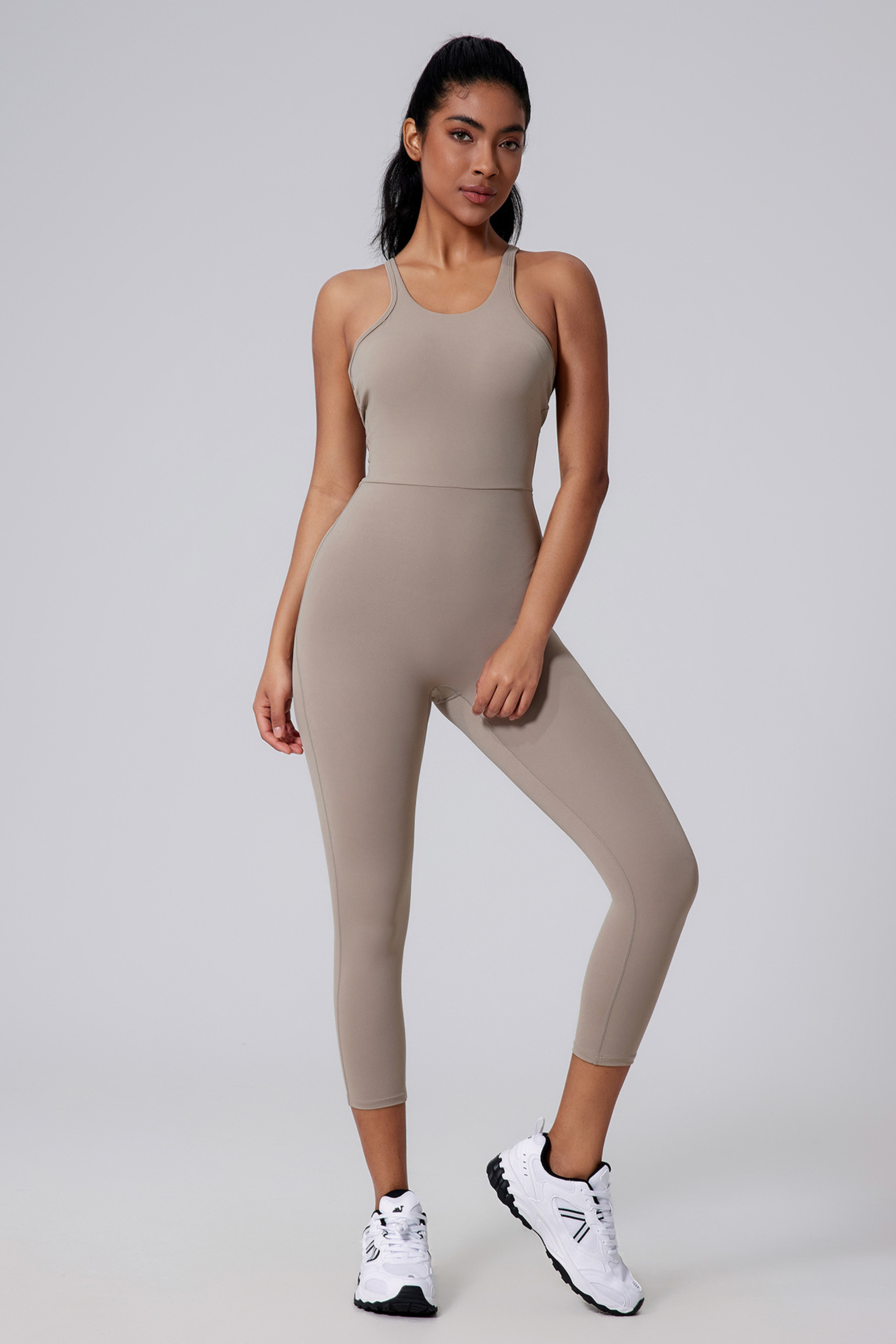 V Back Bare Yoga Jumpsuit