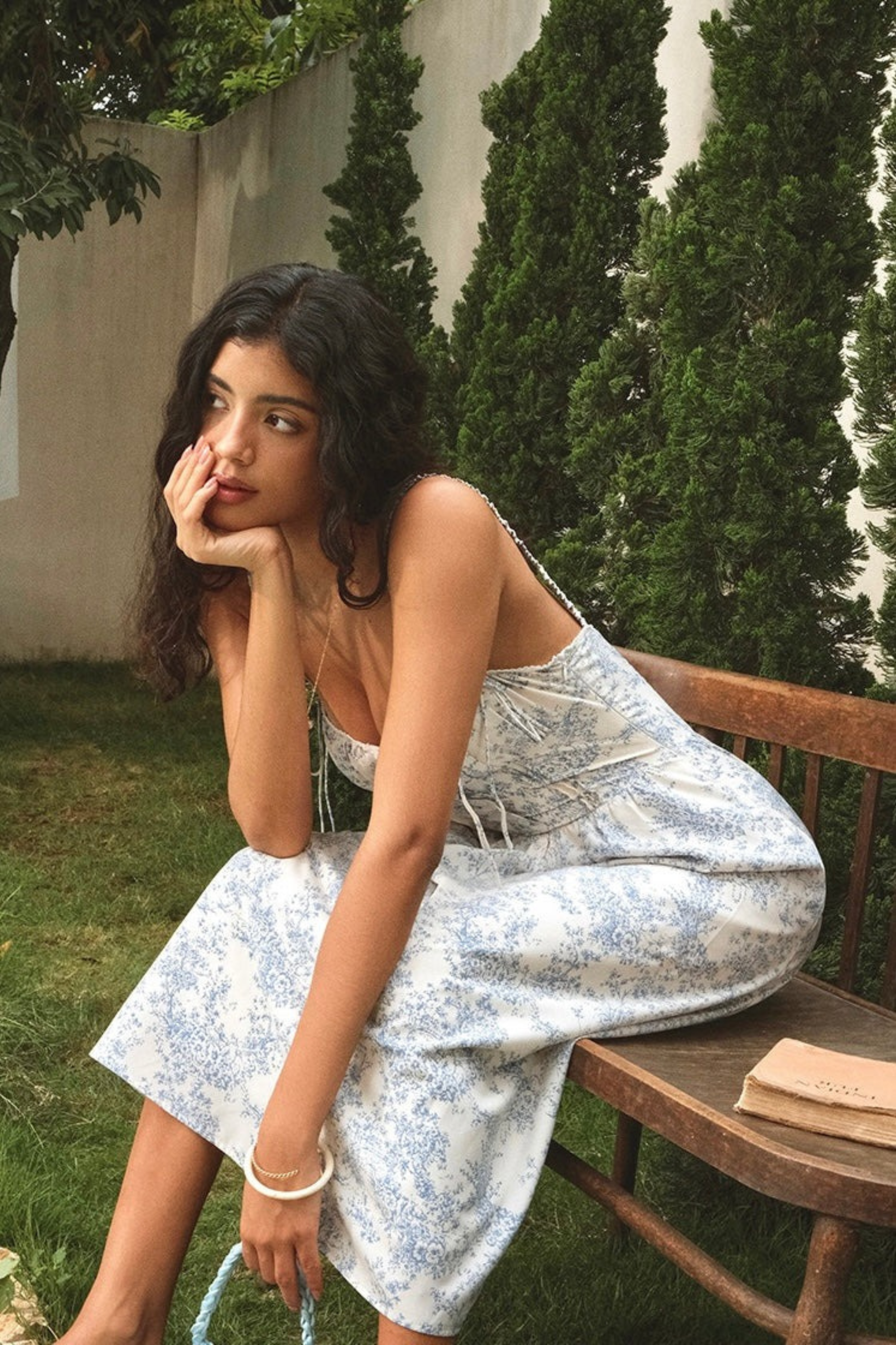 Floral Corset Midi Dress