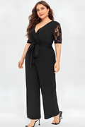 Lace V Neck Jumpsuit