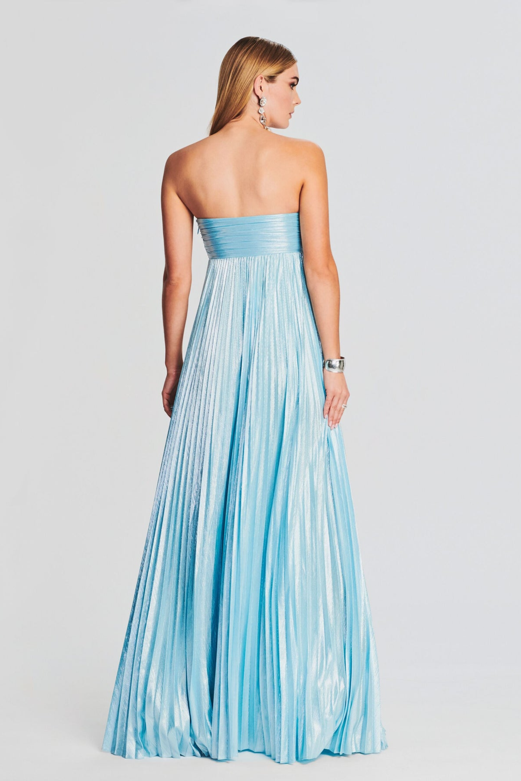 Metallic Strapless Maxi