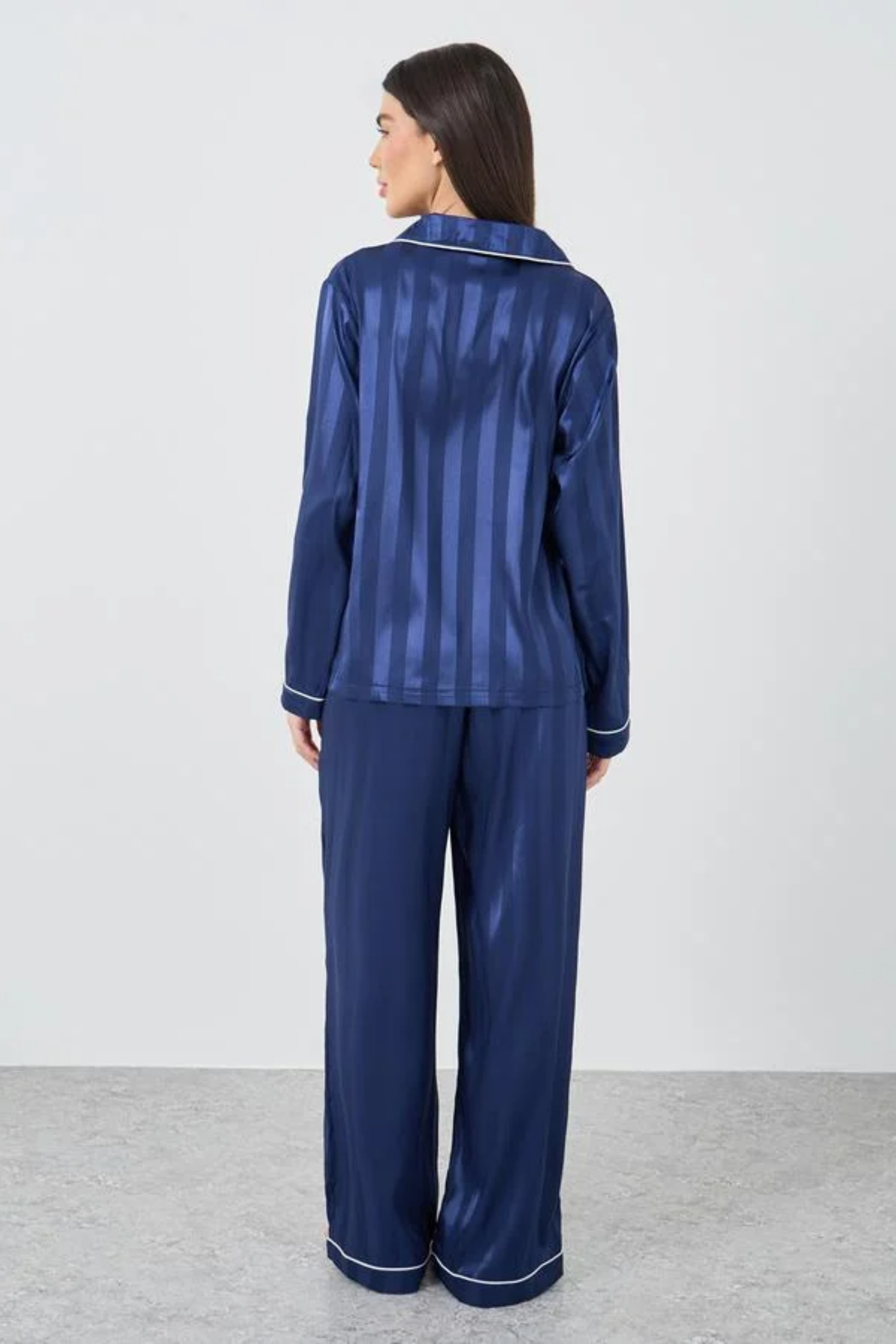 Striped Satin Pajama Set