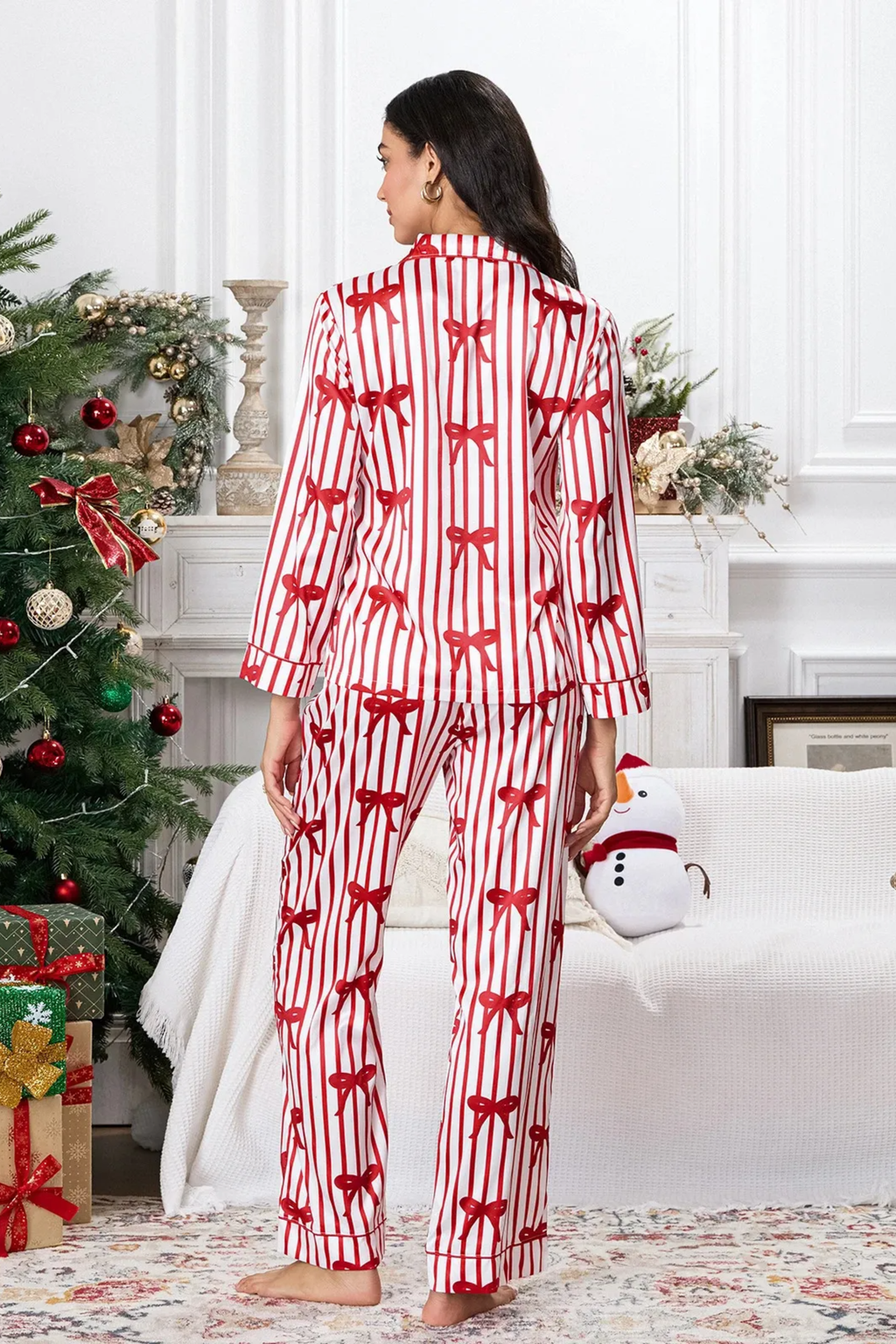 Bow Print Homewear Suit