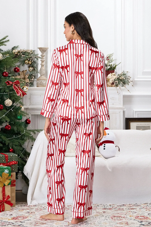 Bow Print Homewear Suit