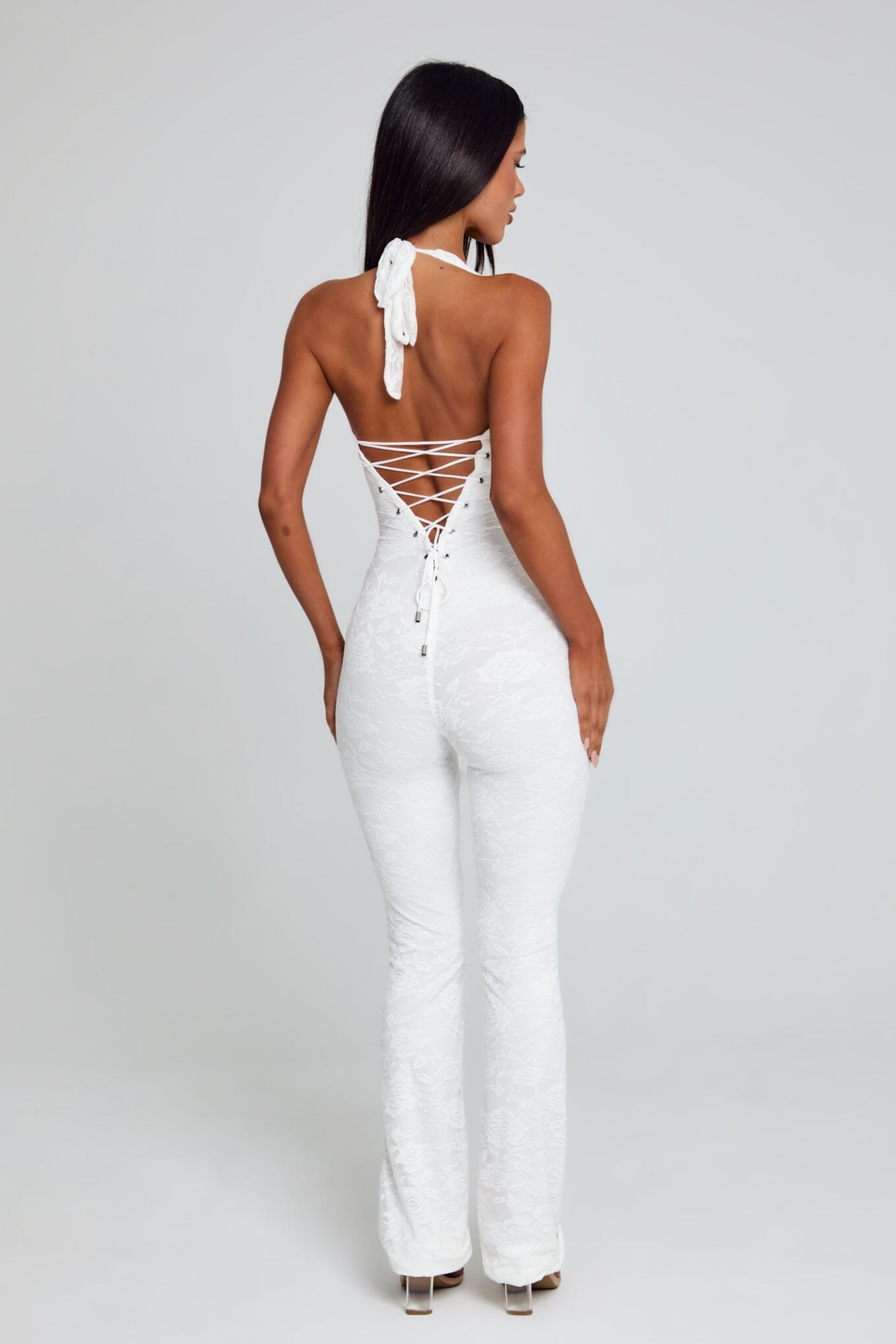 Lace Deep V Jumpsuit