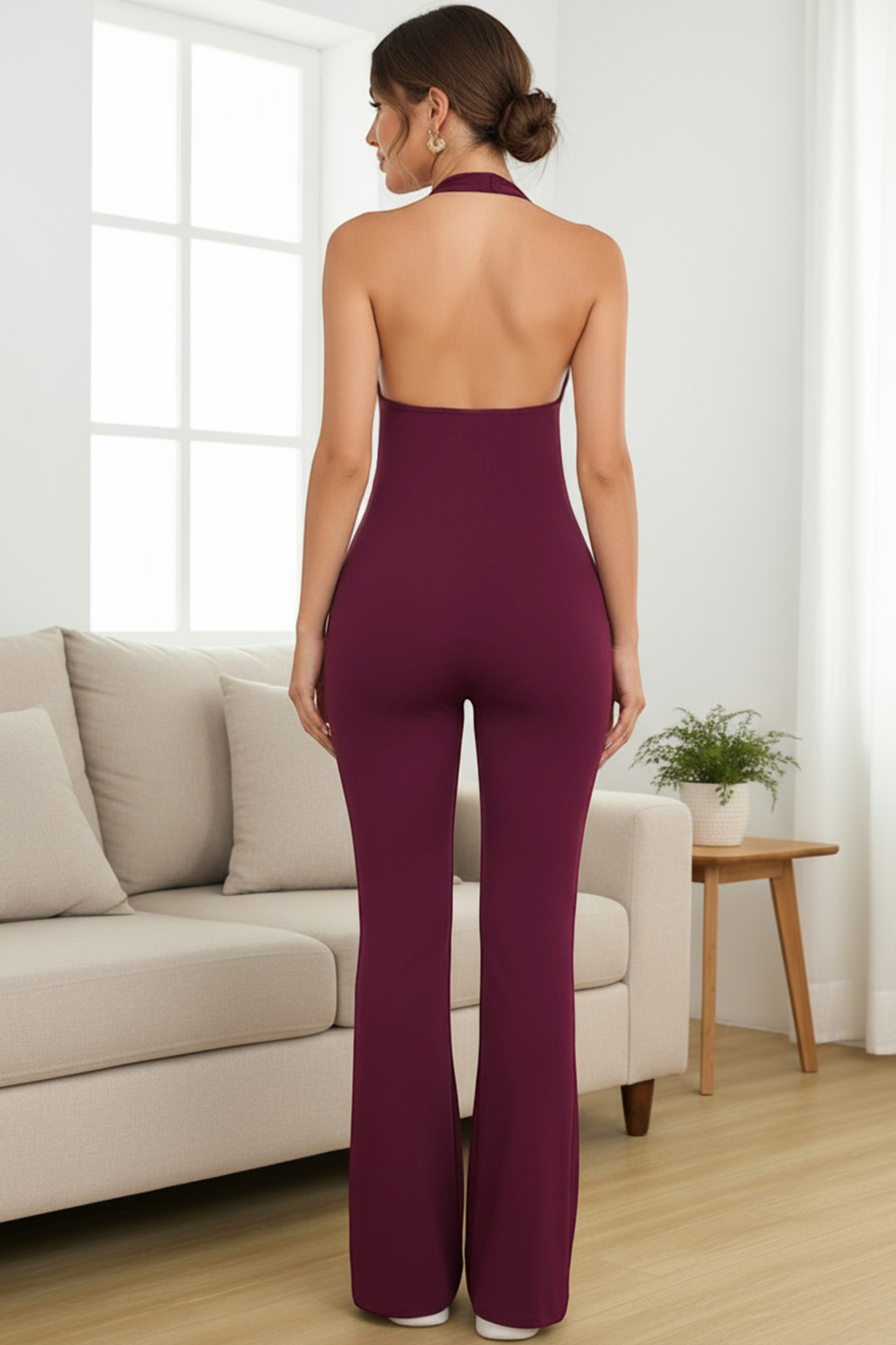 Halter Flared Jumpsuit