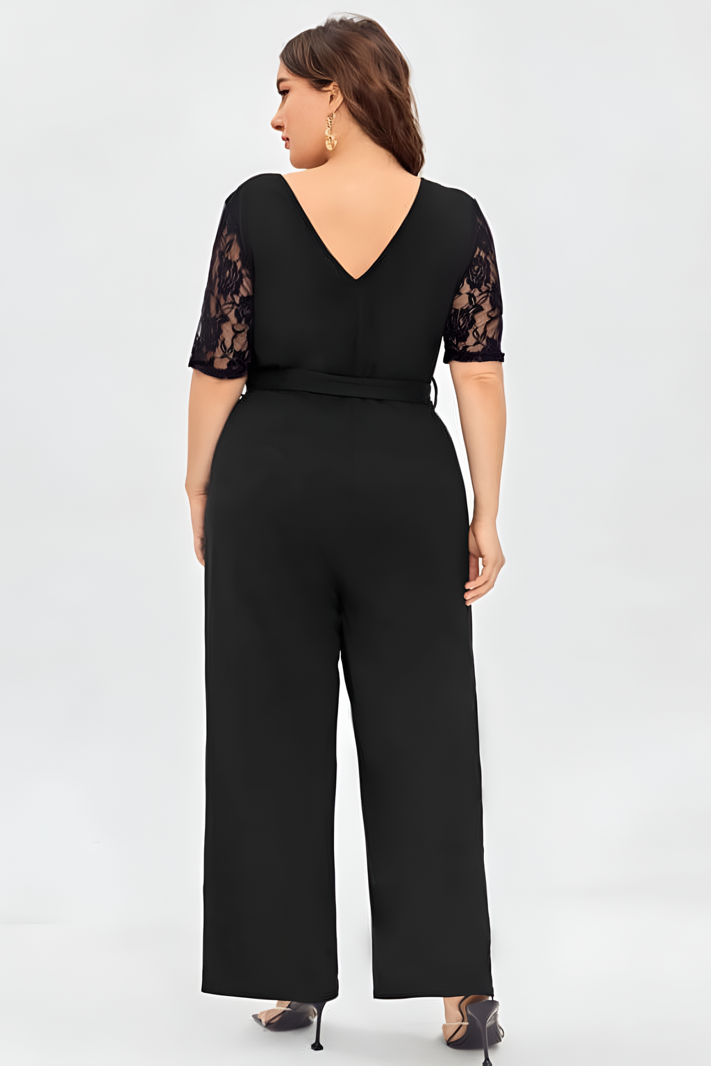 Lace V Neck Jumpsuit