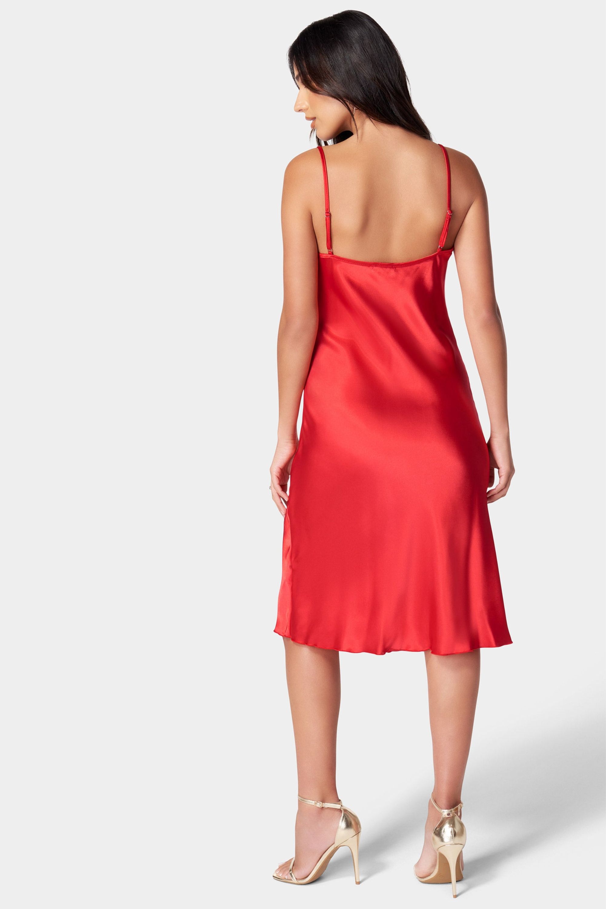 Satin Slip Midi Dress