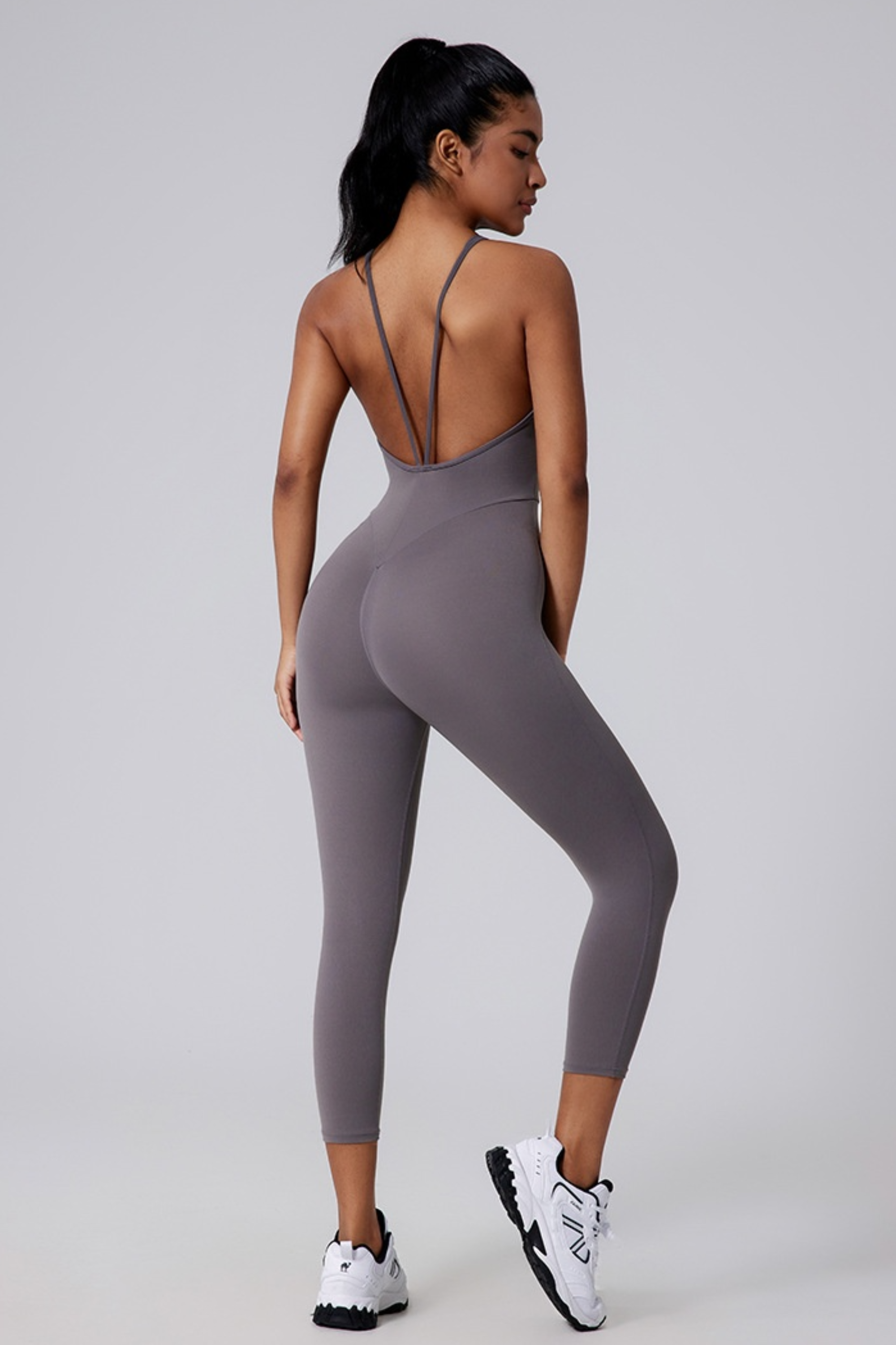 V Back Bare Yoga Jumpsuit