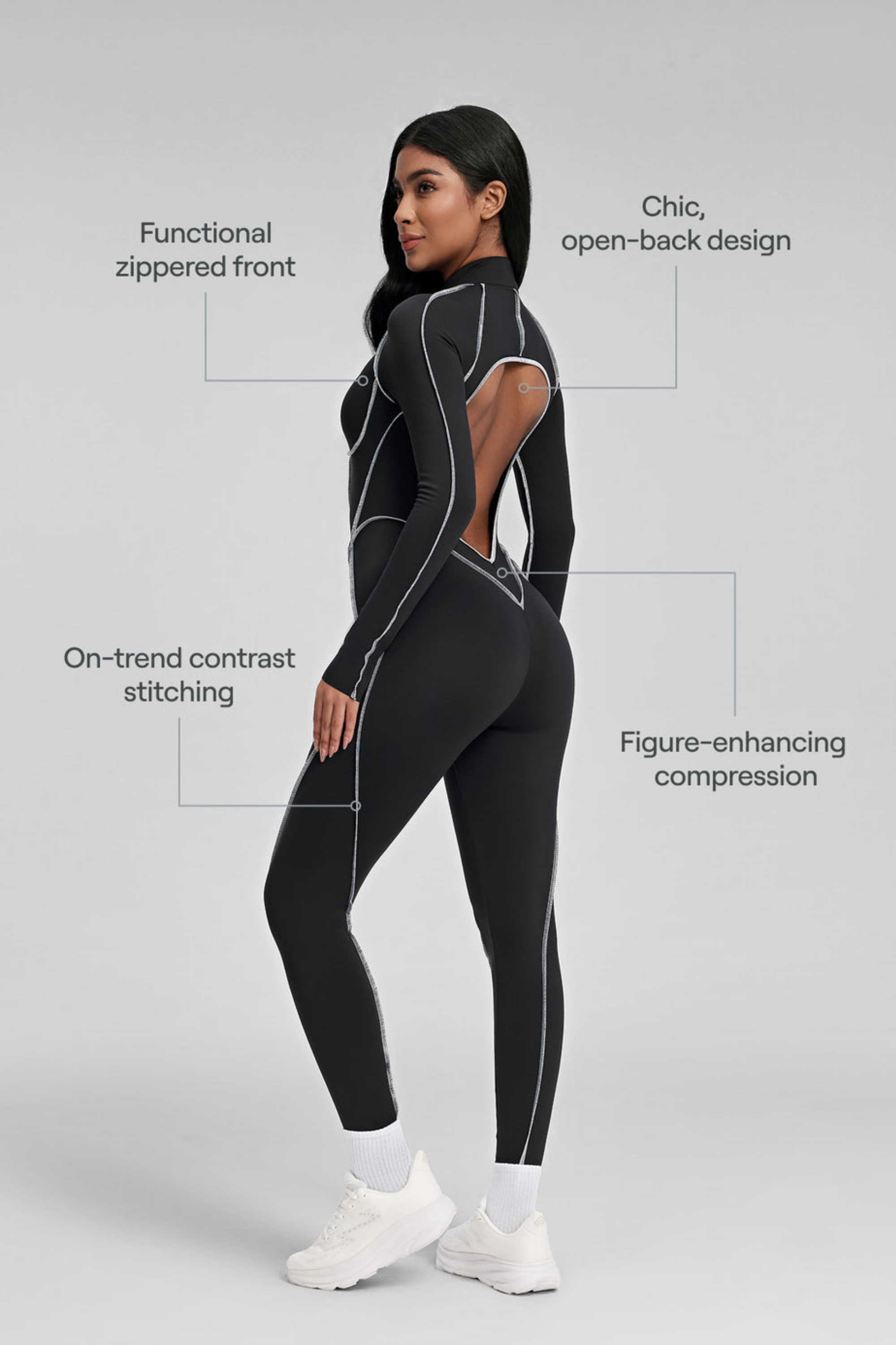 Contour Stitch Catsuit