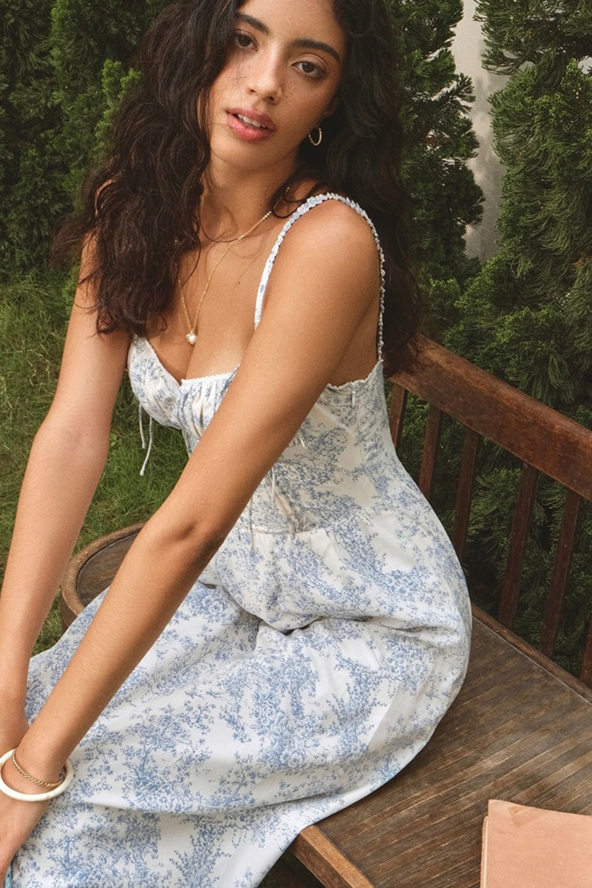 Floral Corset Midi Dress