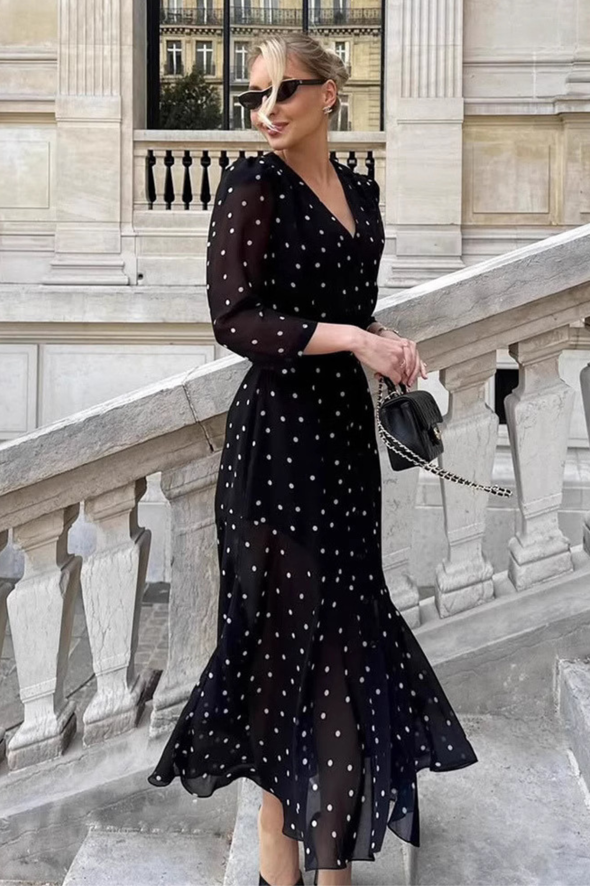 Polka Dot Maxi Dress