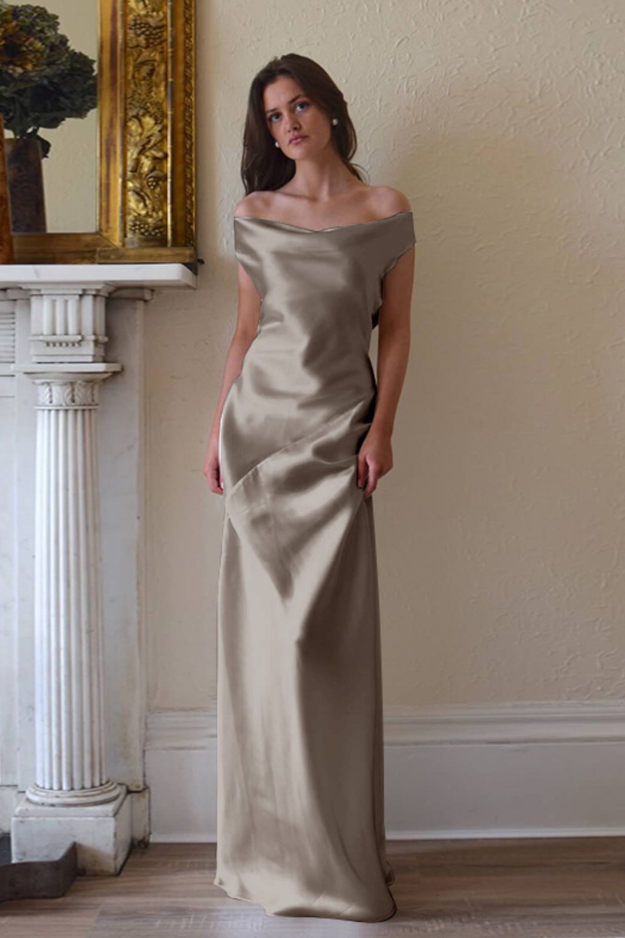 Pearl Glow Backless Dress