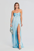Metallic Strapless Maxi