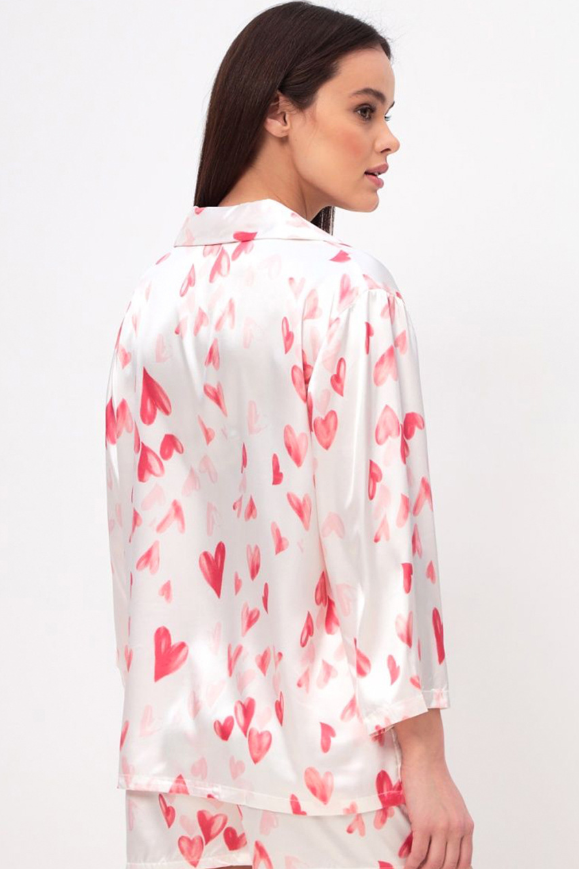 Blush Hearts Satin Pajama Set