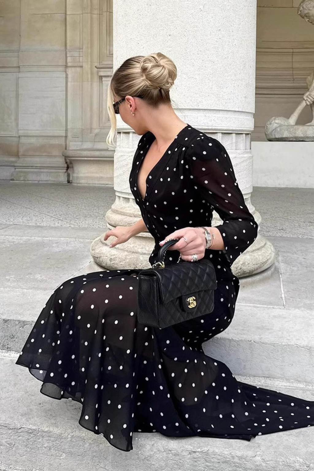 Polka Dot Maxi Dress