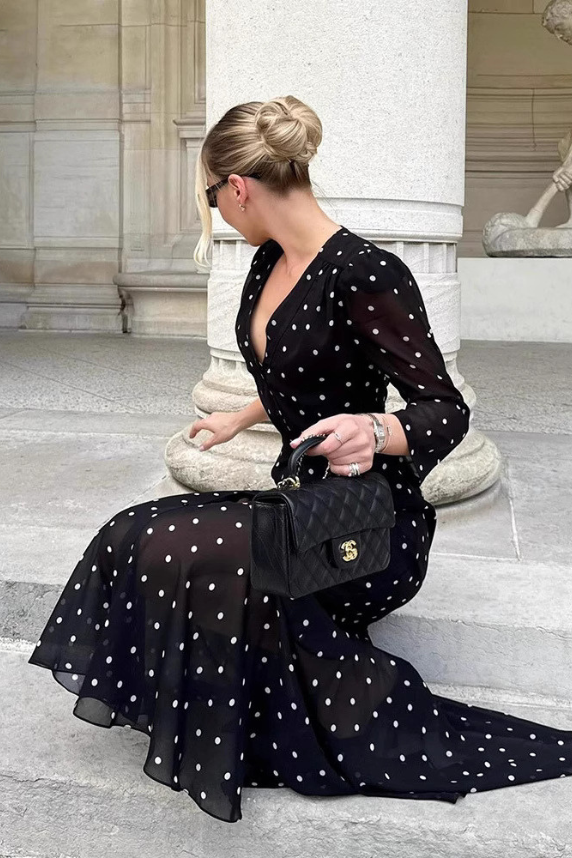 Polka Dot Maxi Dress