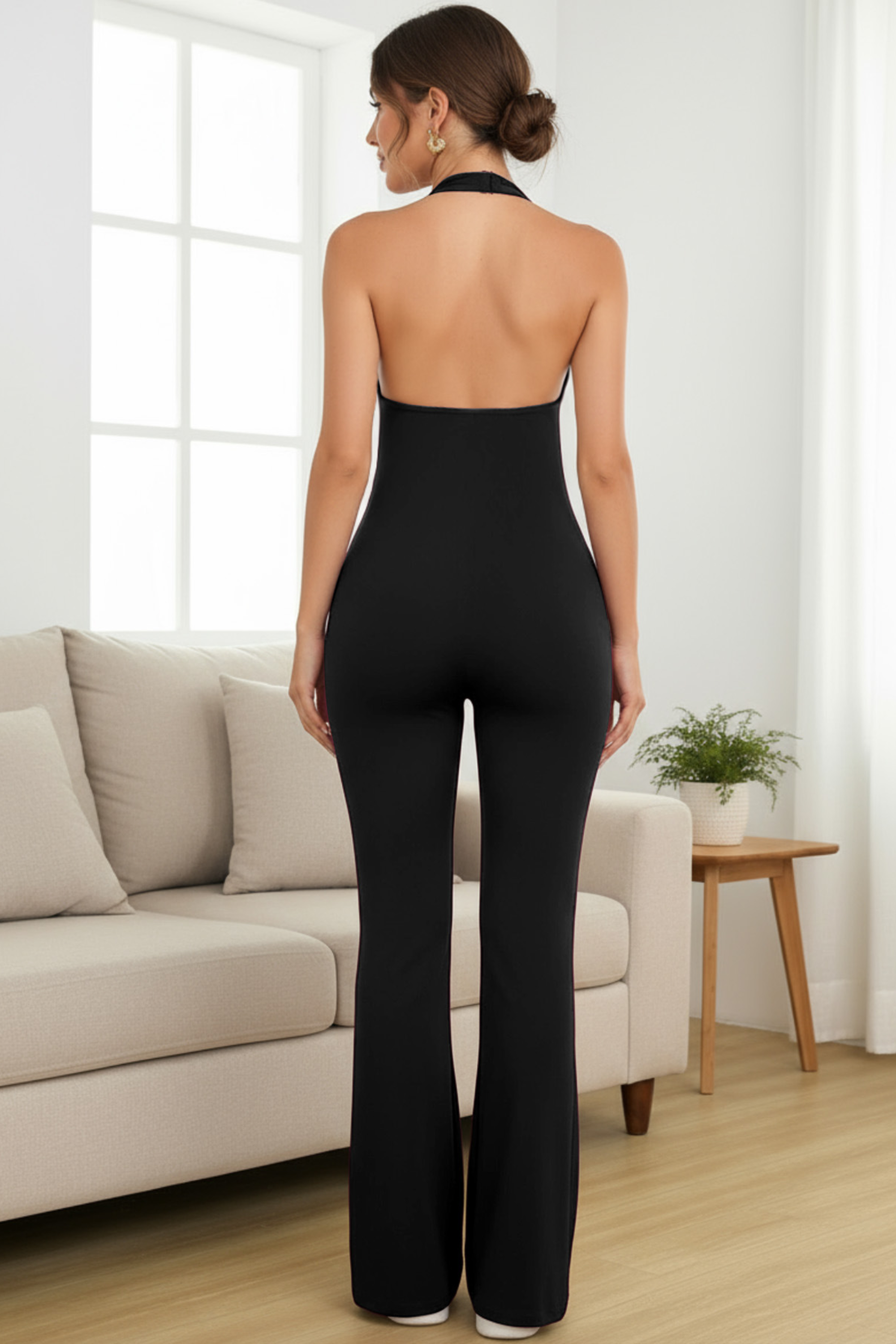 Halter Flared Jumpsuit
