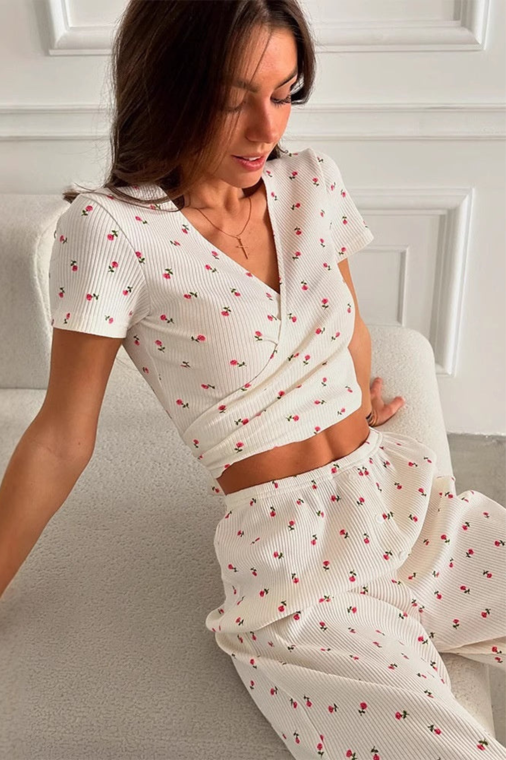 Relaxed Crop Top Lounge Set