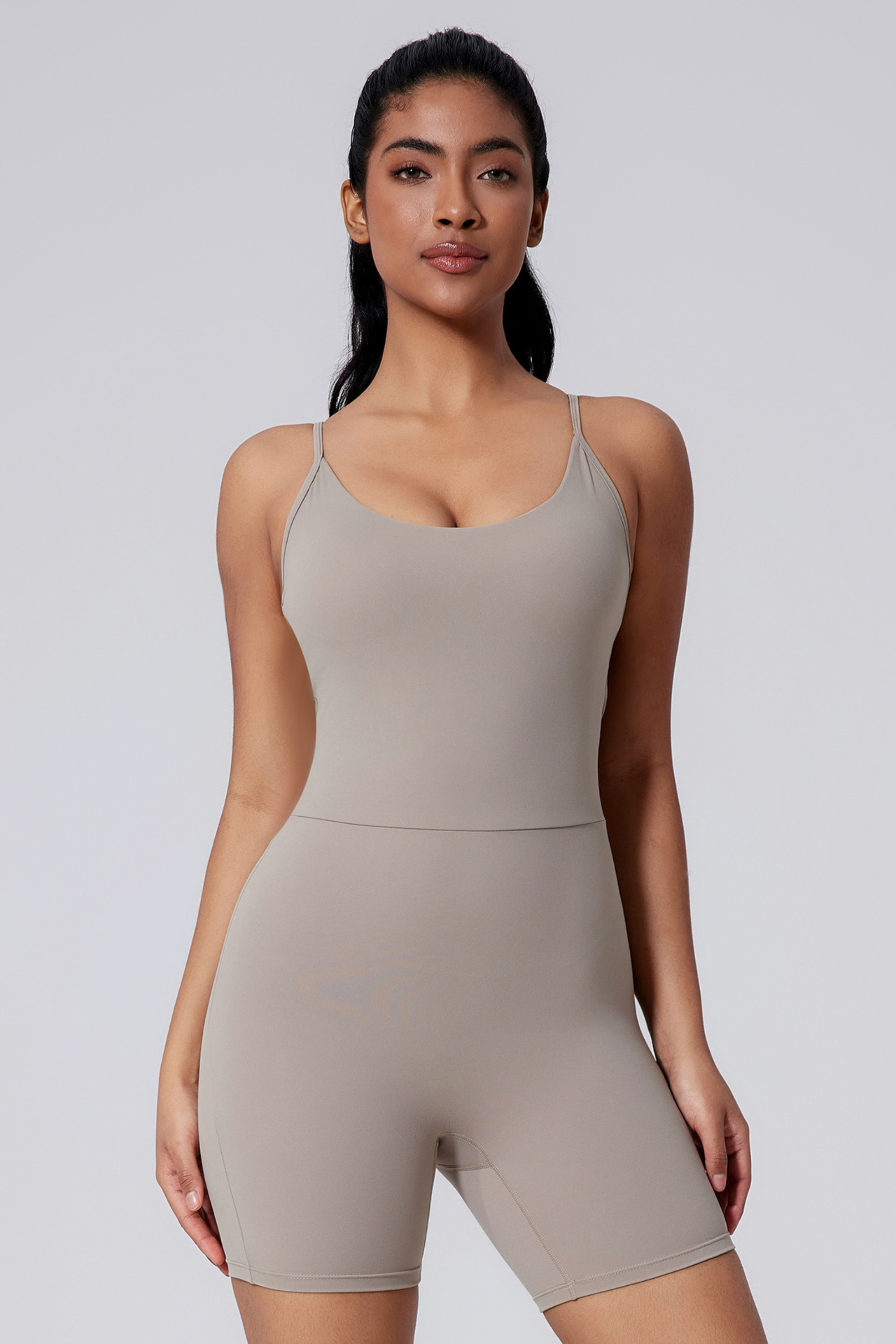 U Neck Sculpt Jumpsuit