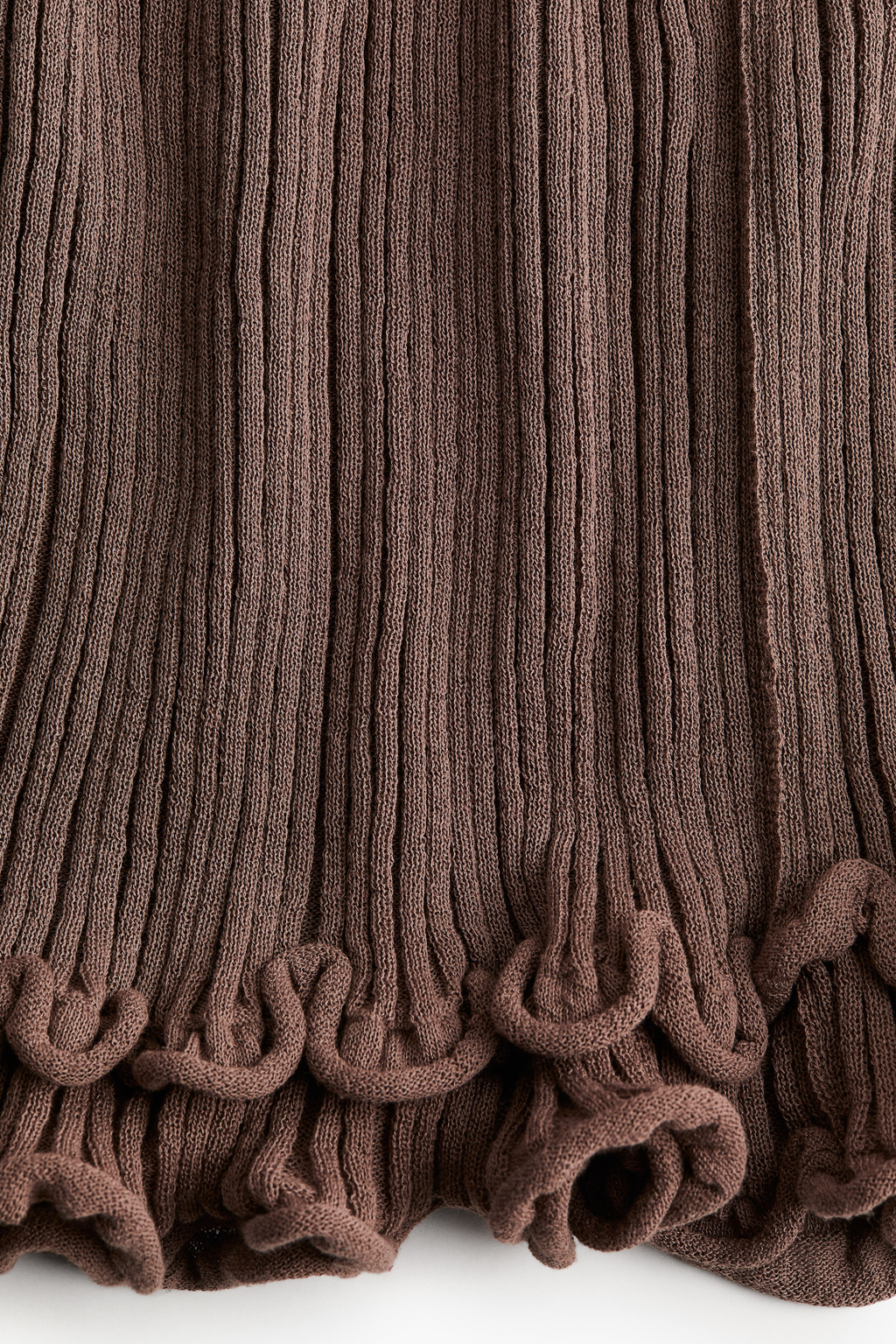 Ribbed Ruffle Maxi Dress