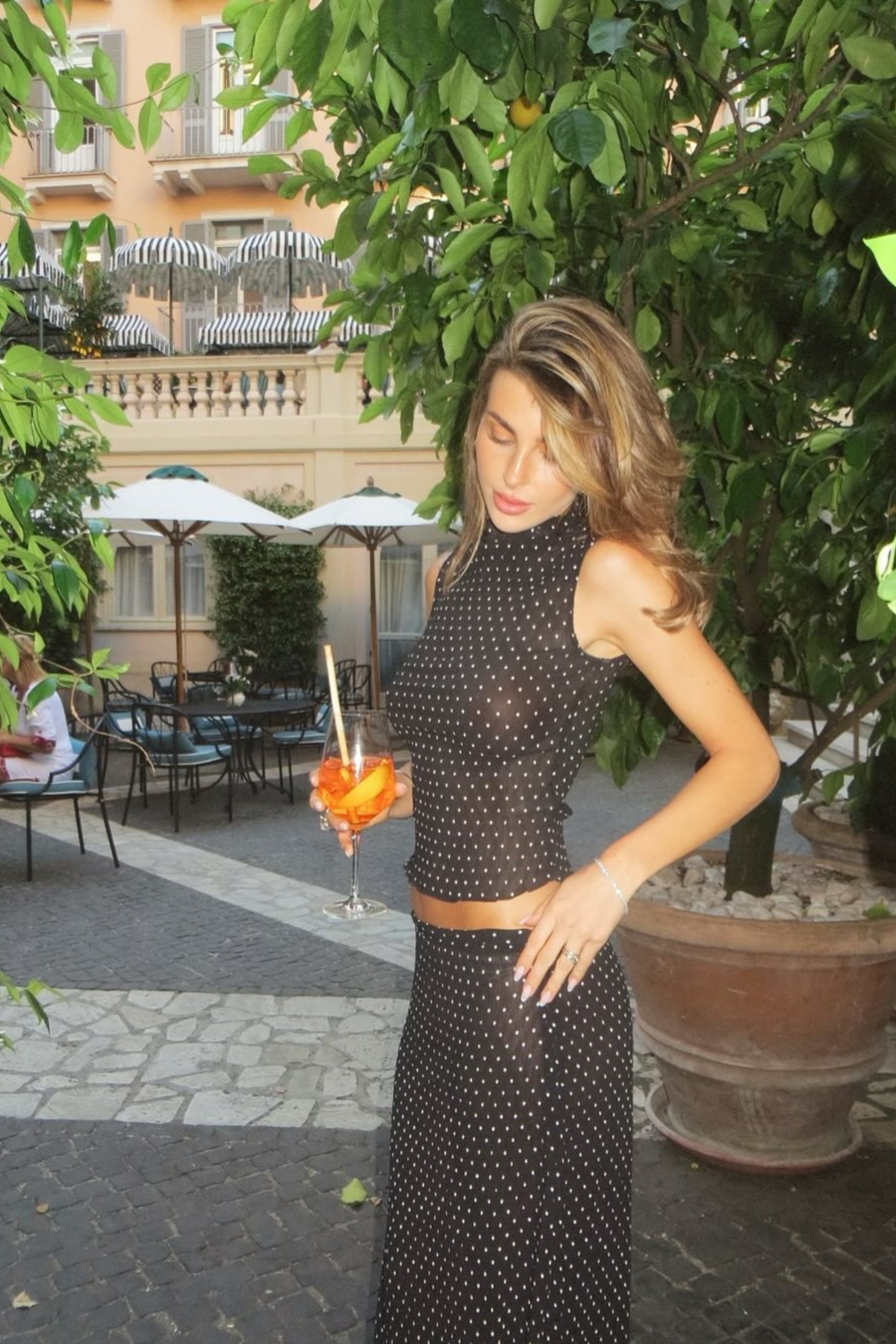 Polka Charm Skirt Set