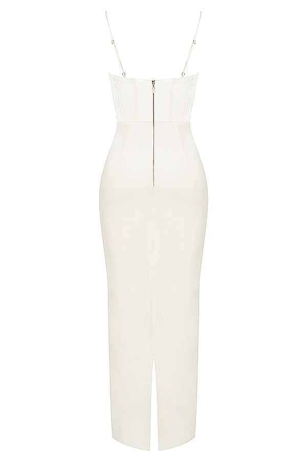 White Corset Maxi Dress