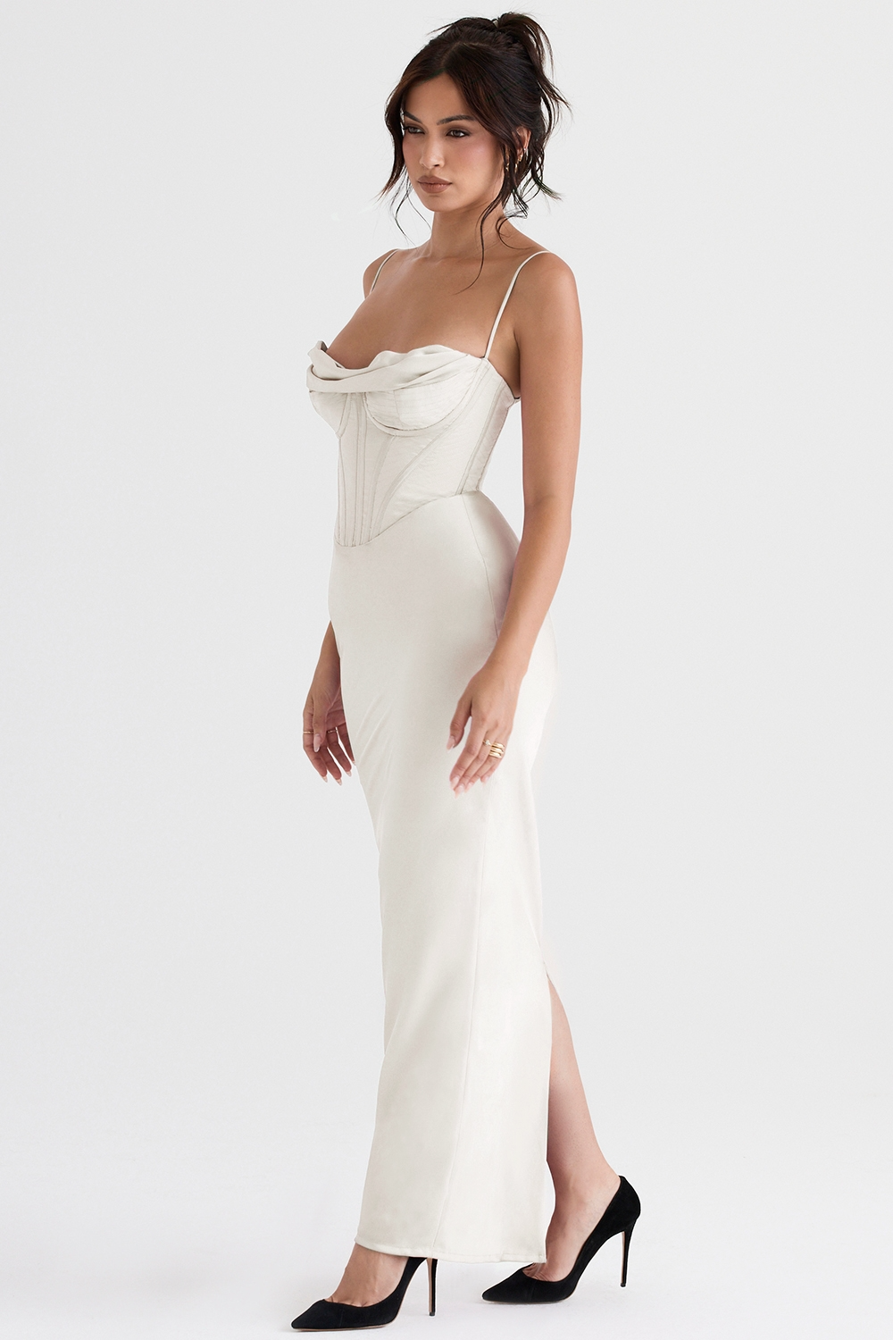 White Corset Maxi Dress