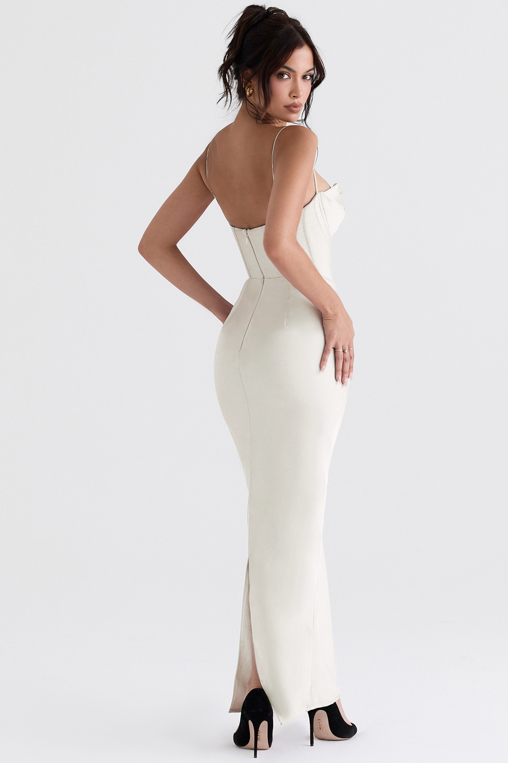 White Corset Maxi Dress