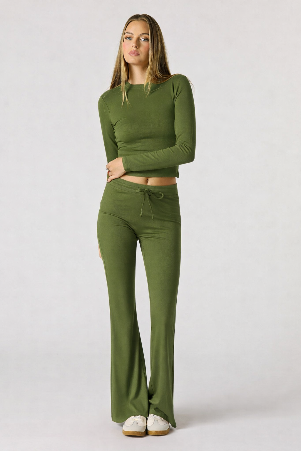 Long-Sleeve Yoga Co-Ord Set–Women’s Sports Casual Co-Ord Set