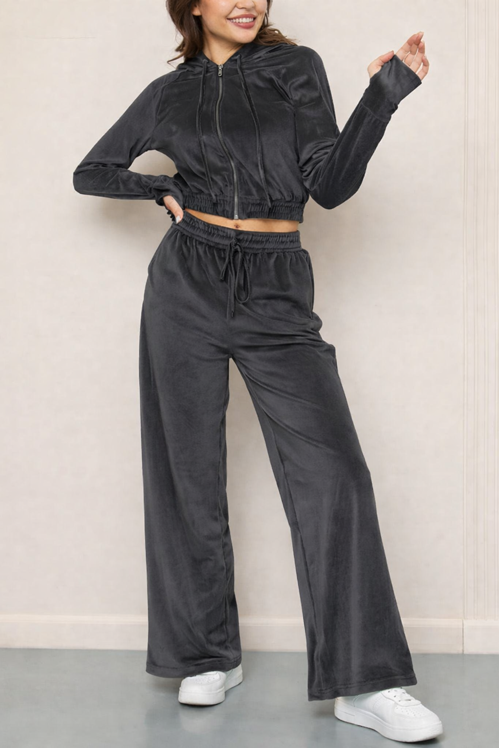 Zip-Up Fleece Lounge Set–Co-Ord Set