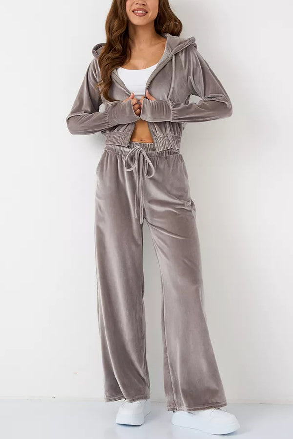 Zip-Up Fleece Lounge Set–Co-Ord Set