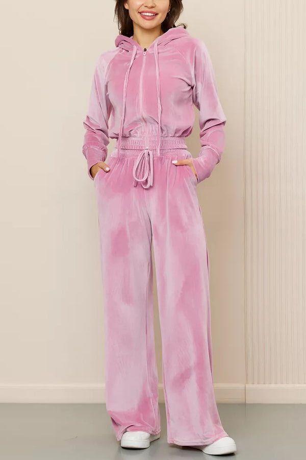 Zip-Up Fleece Lounge Set–Co-Ord Set