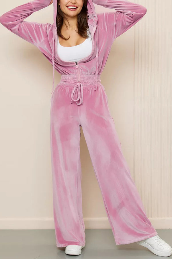 Zip-Up Fleece Lounge Set–Co-Ord Set