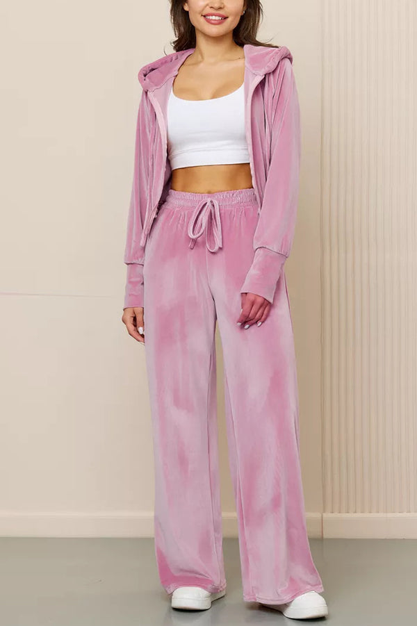 Zip-Up Fleece Lounge Set–Co-Ord Set